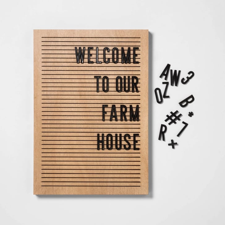 Letter Board Target’s New Hearth and Hand Fall 2019 Products