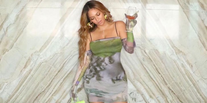 Beyoncé's Mesh Dress and Gloves by Sustainable Brand Auné | POPSUGAR ...