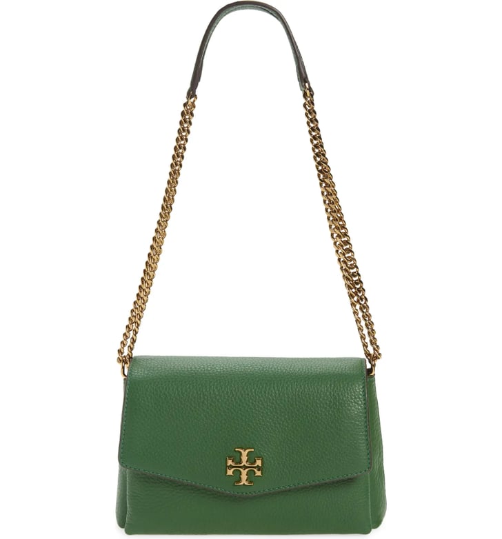 Green With Envy Tory Burch Small Kira Leather Convertible Crossbody