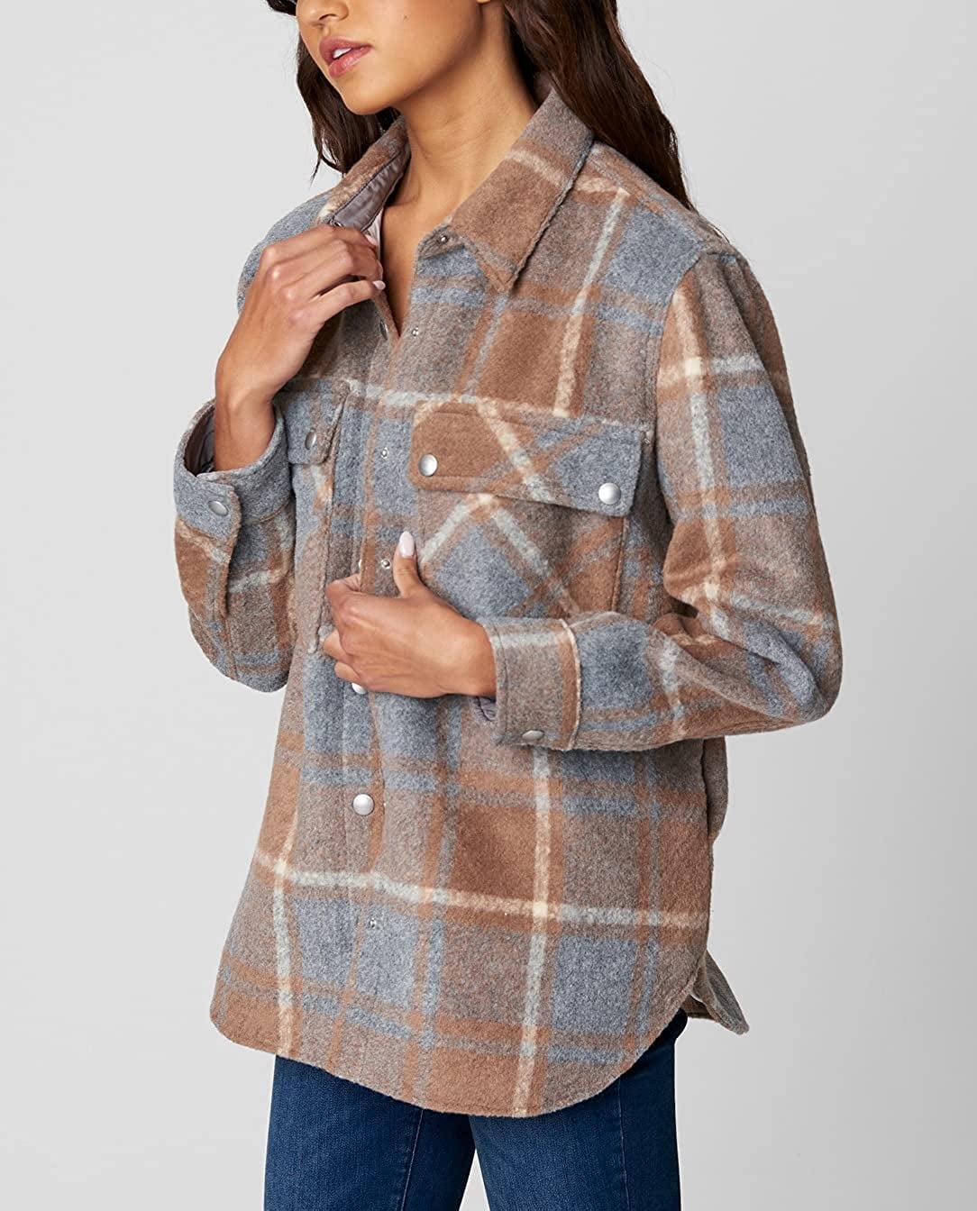 Luxury Clothing Plaid Shirt Jacket 