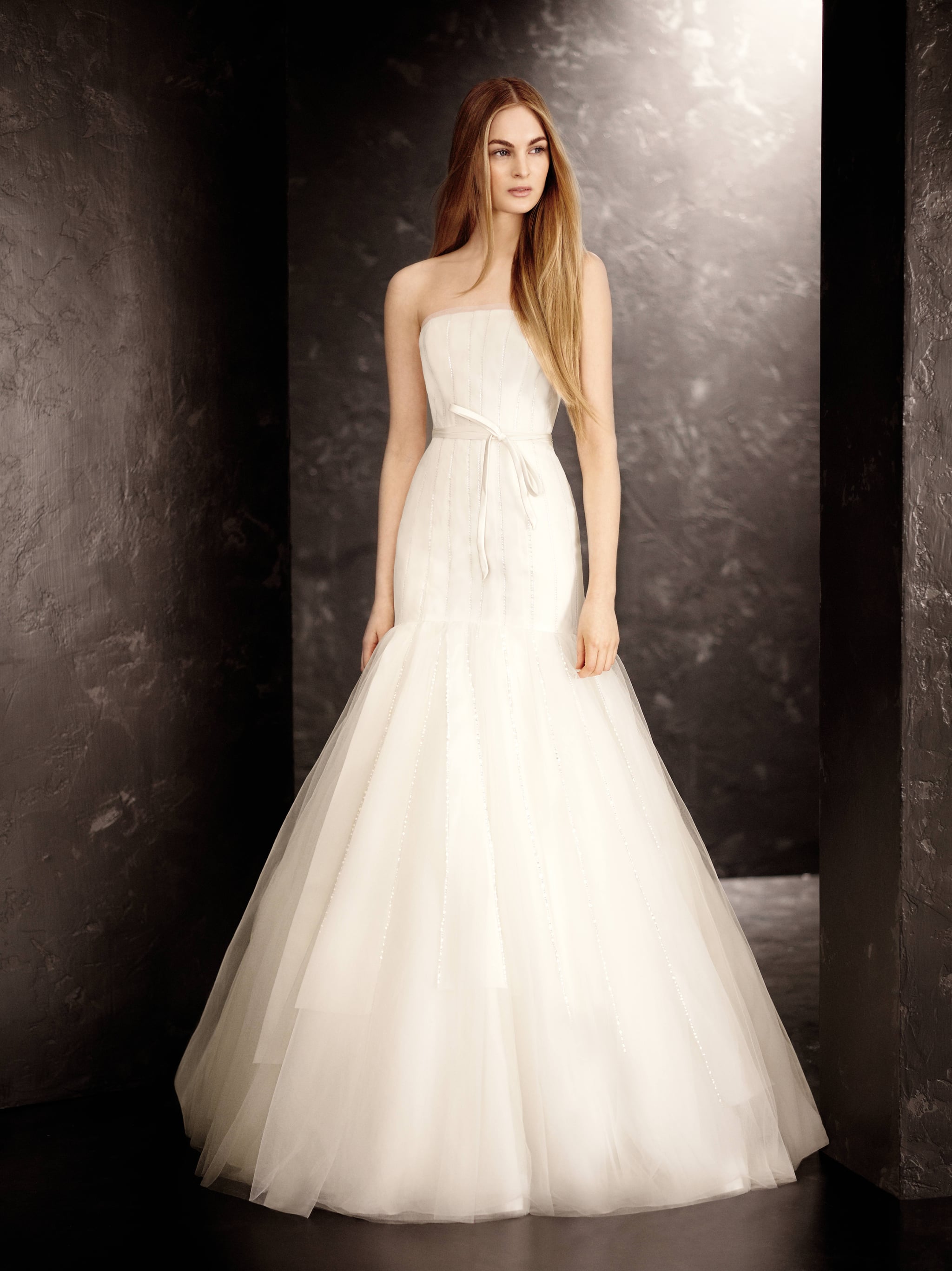 white by vera wang satin sash