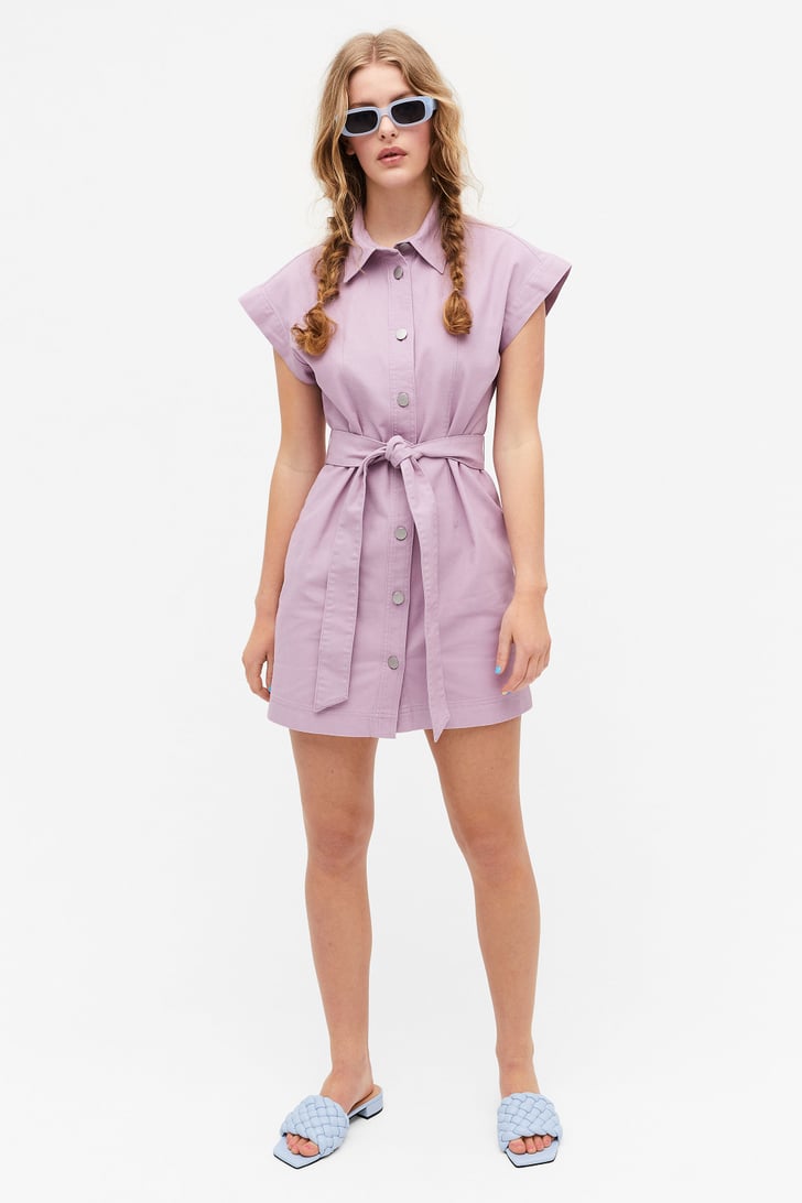 Monki denim clearance shirt dress