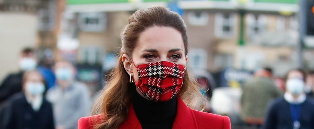 Kate Middleton Dons Tartan Emilia Wickstead Face Mask | 2020