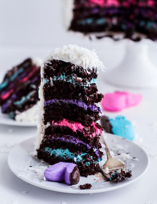 Coconut Layer Cake With Peeps