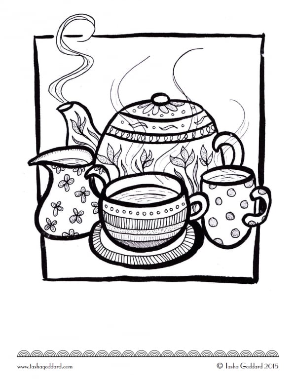 Download Teacups | Free Coloring Book Printables | POPSUGAR Smart Living Photo 5