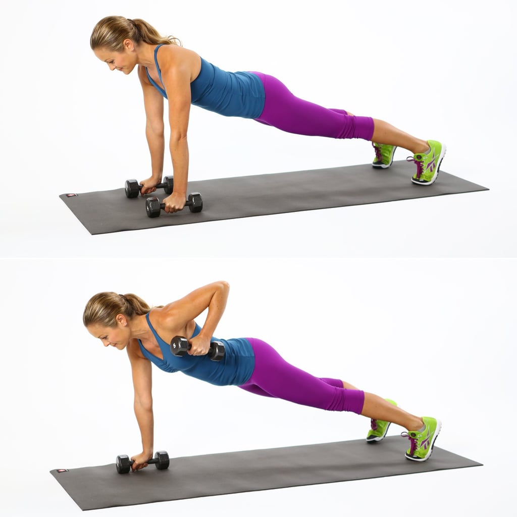Arms and Abs Workout: Plank Dumbbell Row