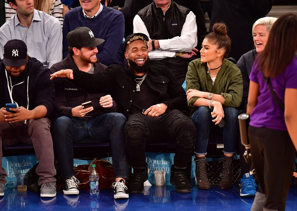 Zendaya and Odell Beckham Jr. at Knicks Game November 2016