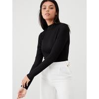 V by Very Ribbed High Neck Top