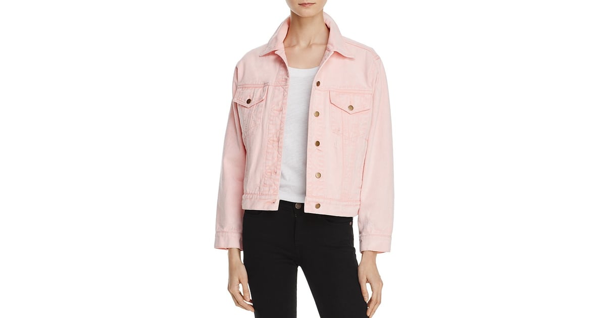 Honey Punch Denim Jacket The Best Millennial Pink Jackets POPSUGAR