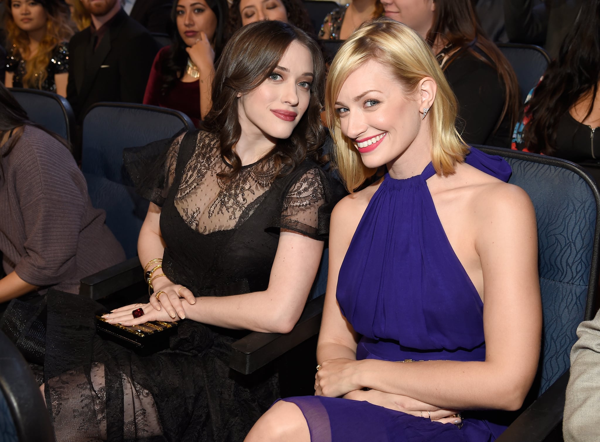 2 stars Kat Dennings and Beth Behrs buddied up during the The Best Choice Awards Moments You Didn't See on TV | POPSUGAR Celebrity Photo 6