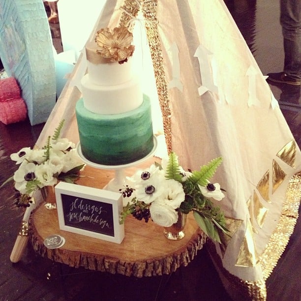 Cake in a teepee at The Cream Event.