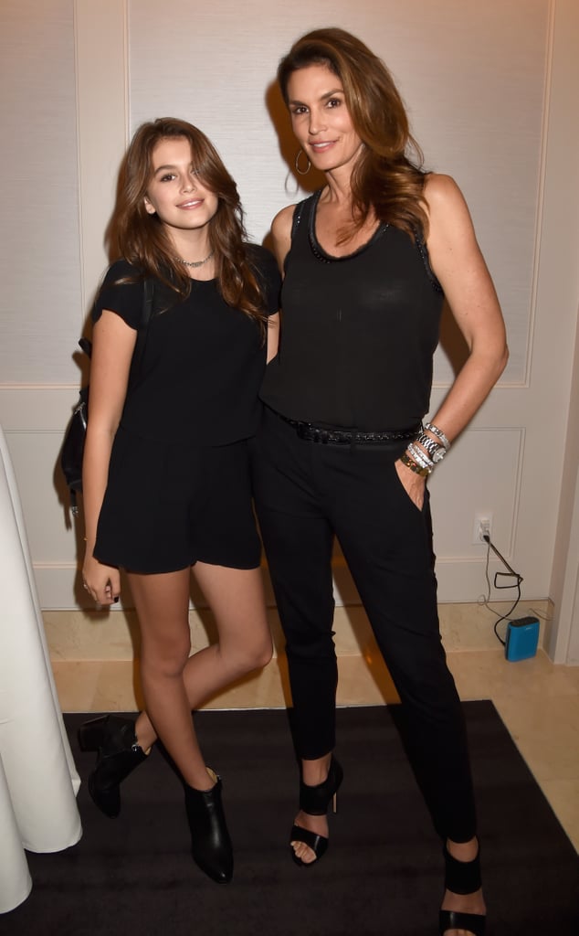 Cindy Crawford and Kaia Gerber Wearing All-Black Looks in 2015