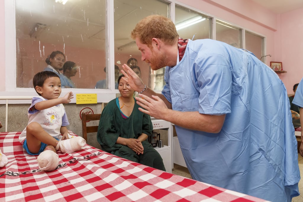Prince Harry at Children's Hospital in Nepal 2016