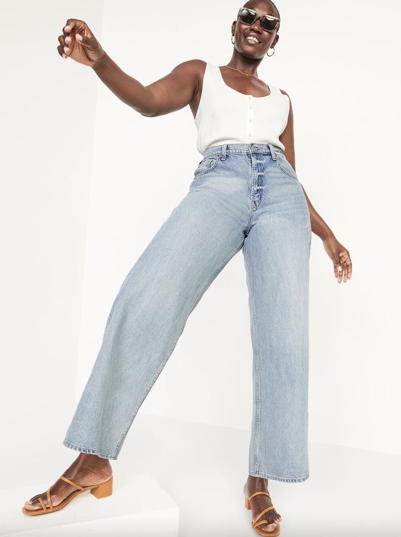 Old Navy Extra High-Waisted Baggy Wide-Leg Non-Stretch Jeans