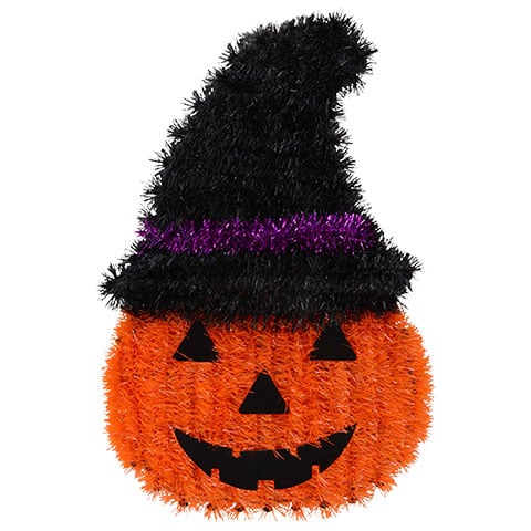 Halloween Tinsel Pumpkin Decorations 