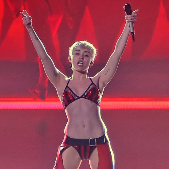 Miley Cyrus Performs in Her Underwear