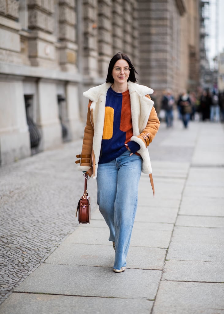 Style a Poppy Art Print With Snakeskin Booties and a Shearling Jacket