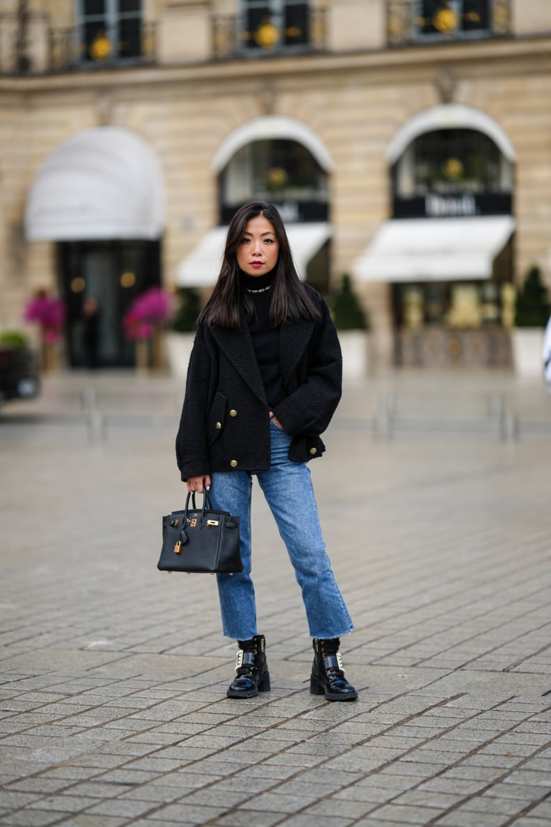 Ankle Boots With Ankle-Crop Frayed Jeans