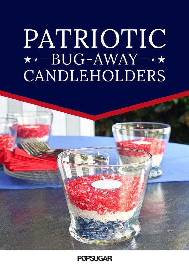 DIY Bug-Repelling Fourth of July Candleholders