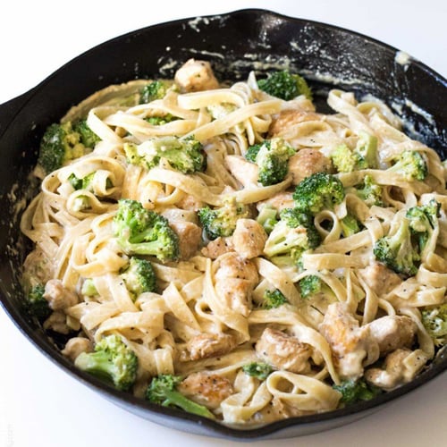 Broccoli Chicken Fettuccine Alfredo Recipe | POPSUGAR Food