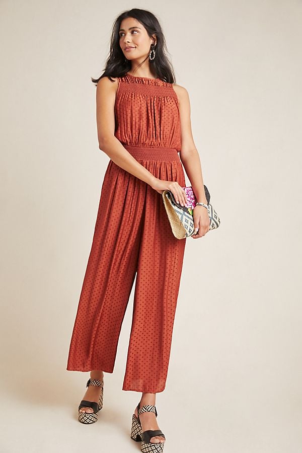 red jumpsuit anthropologie