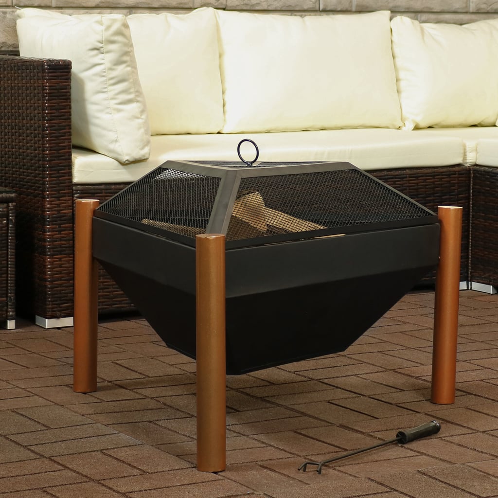 A Stylish Firepit: Marable Outdoor Steel Wood Burning Fire Pit