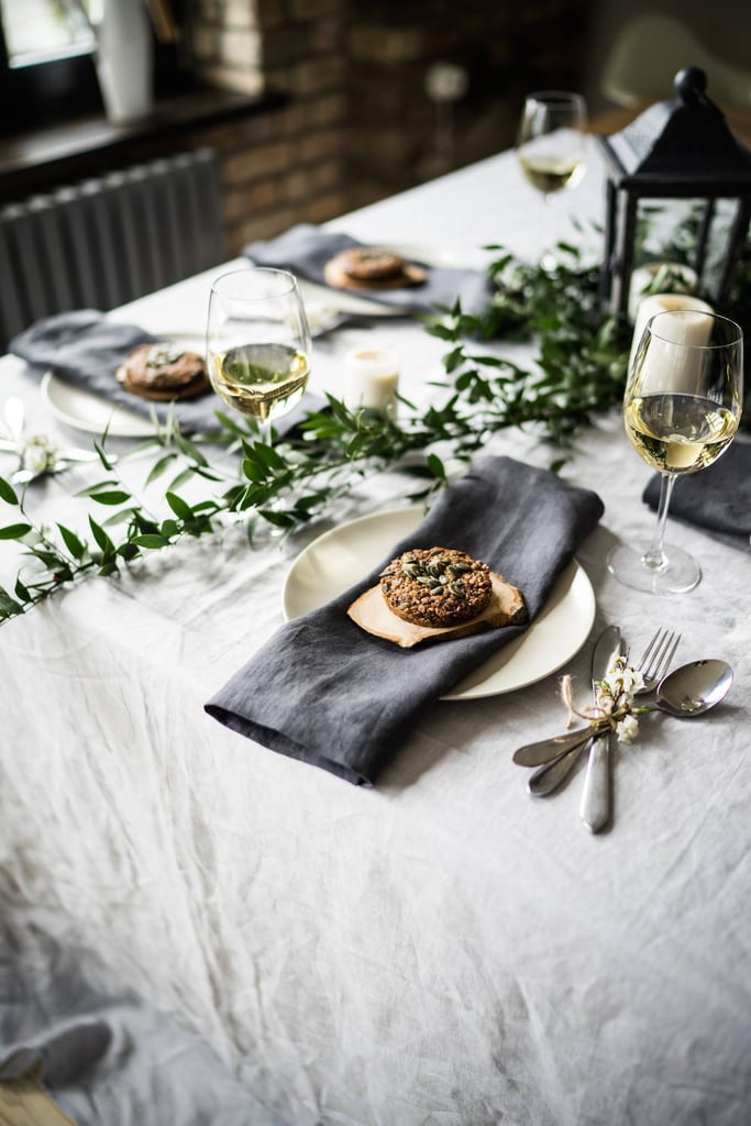 Red and green linens are so 2016. This year, Etsy shoppers are accenting their tabletop with dark and dramatic Softened Linen Napkins ($17).