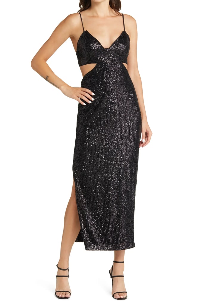 Bardot Sequin Cutout Dress