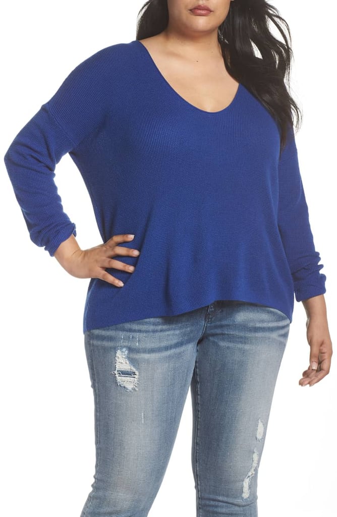 BP. Textured Stitch V-Neck Pullover