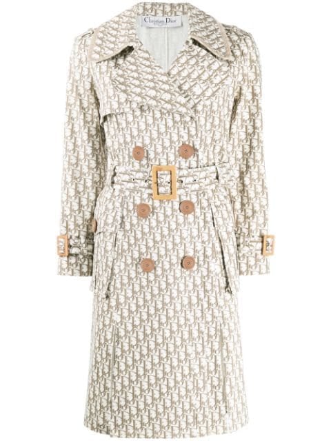 Christian Dior Pre-Owned 2005 Trotter Pattern Trench Coat