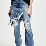 R13 Double Classic Skirted Jeans