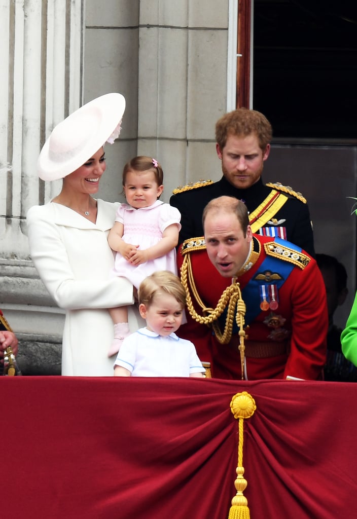 Prince William conspired with his son, Prince George, at Trooping the Colour in June.