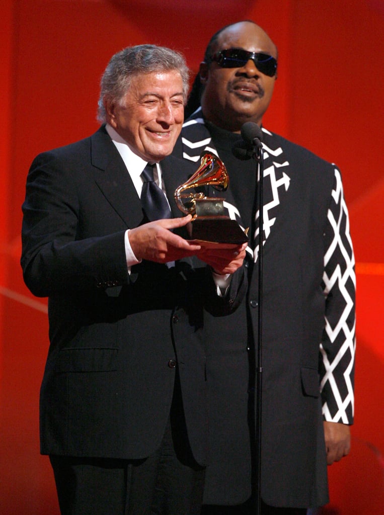 Tony Bennett and Stevie Wonder took home the award for best pop collaboration with vocals for their duet of "For Once in My Life."