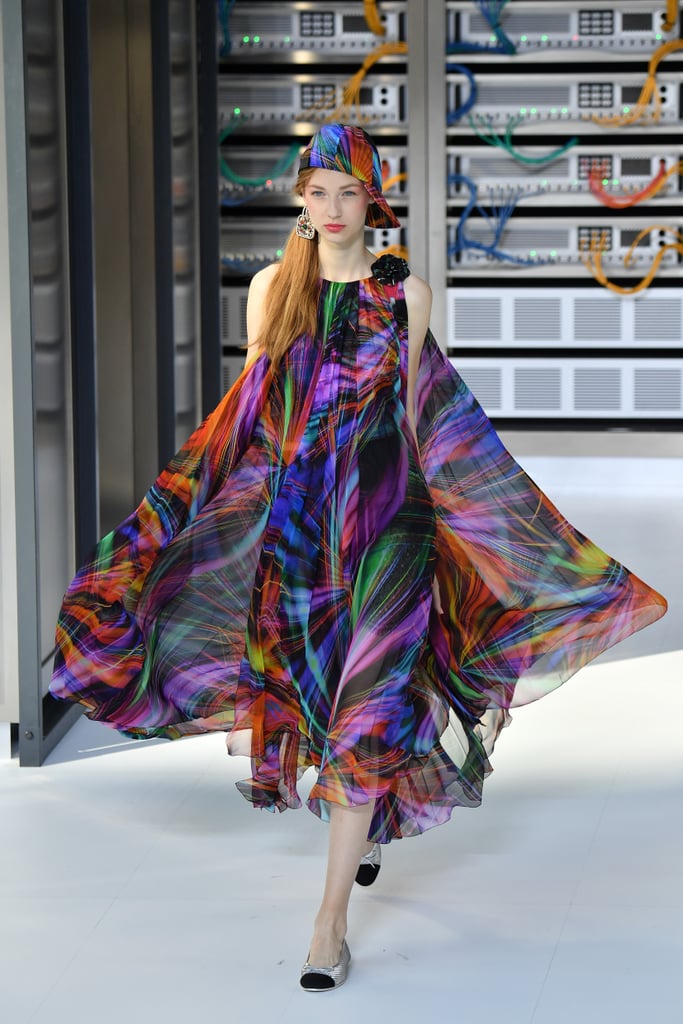 This Multicolor Cape Dress Made Quite the Statement | Chanel Data ...