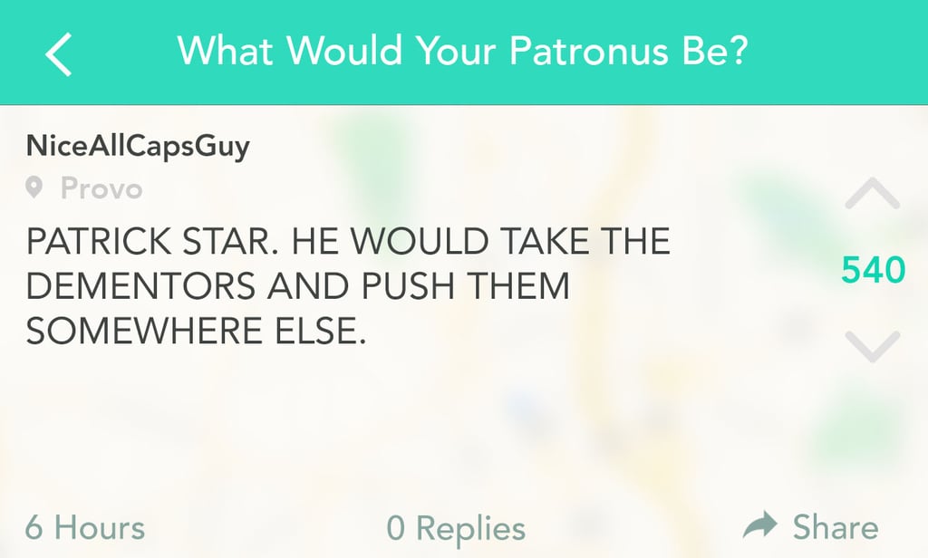This person definitely believes in the power of Patrick.