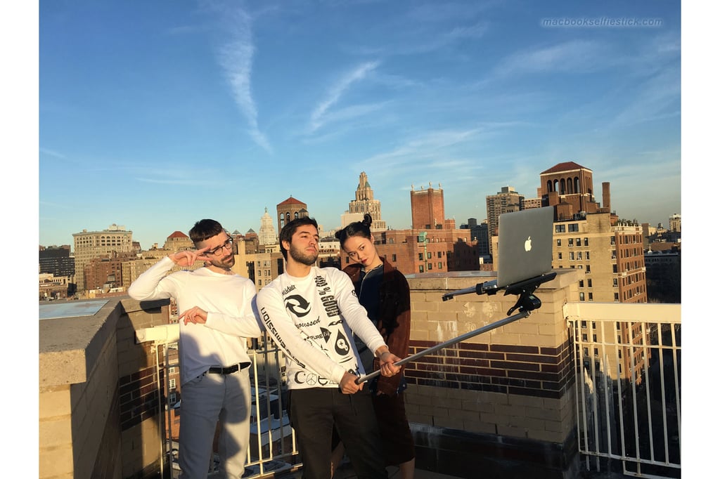The Macbook selfie stick might be the best party trick ever.