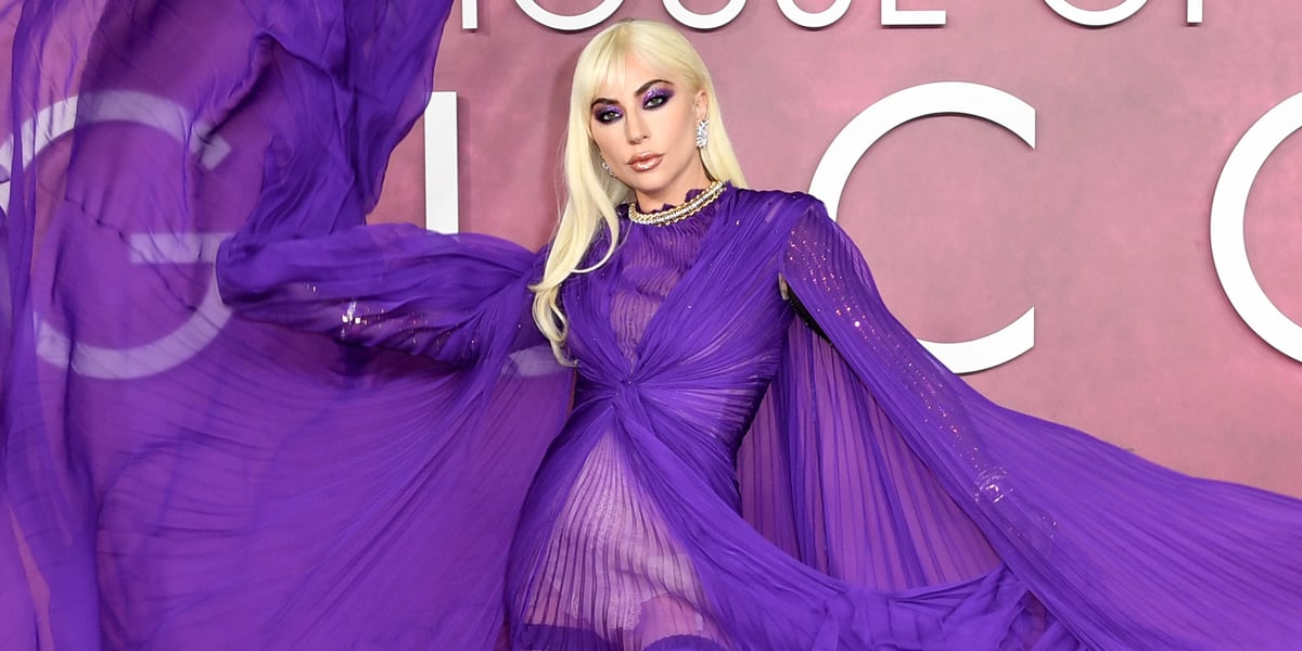 Lady Gaga's Purple Gown at the House of Gucci UK Premiere | PS Fashion