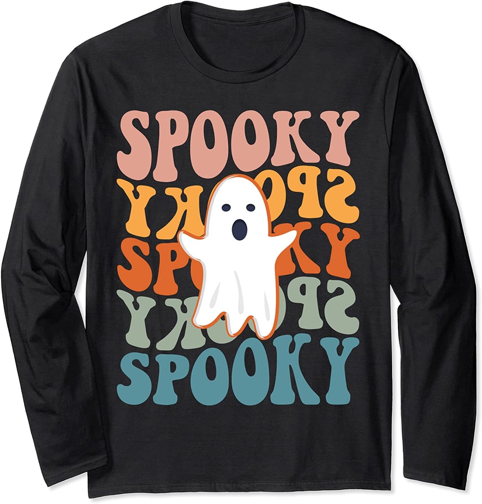 A Retro T-Shirt: Spooky Retro Daisy Colorful Long Sleeve T-Shirt