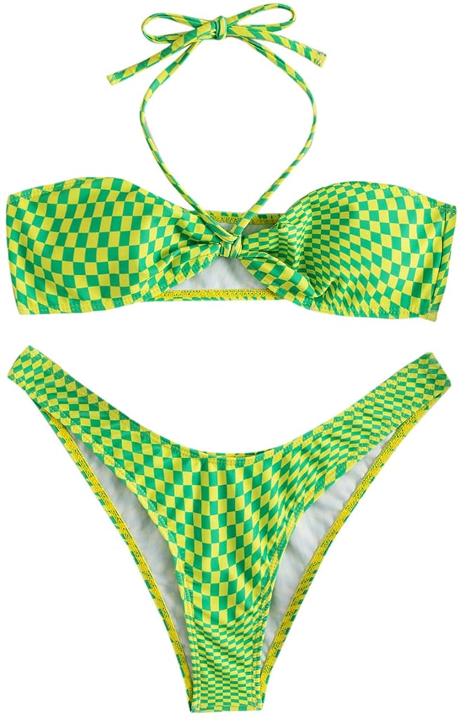 Soly Hux Checkered Halter Swimsuit