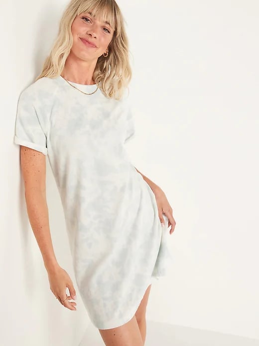 Old Navy Short-Sleeve Tie-Dye Mini Sweatshirt Shift Dress