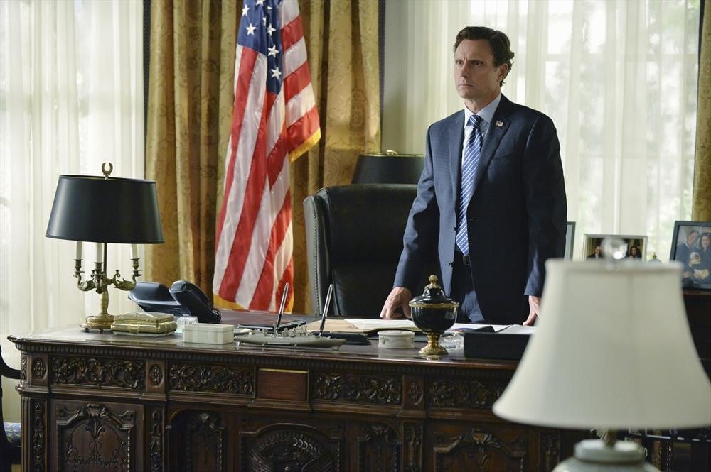 The American president in his office.