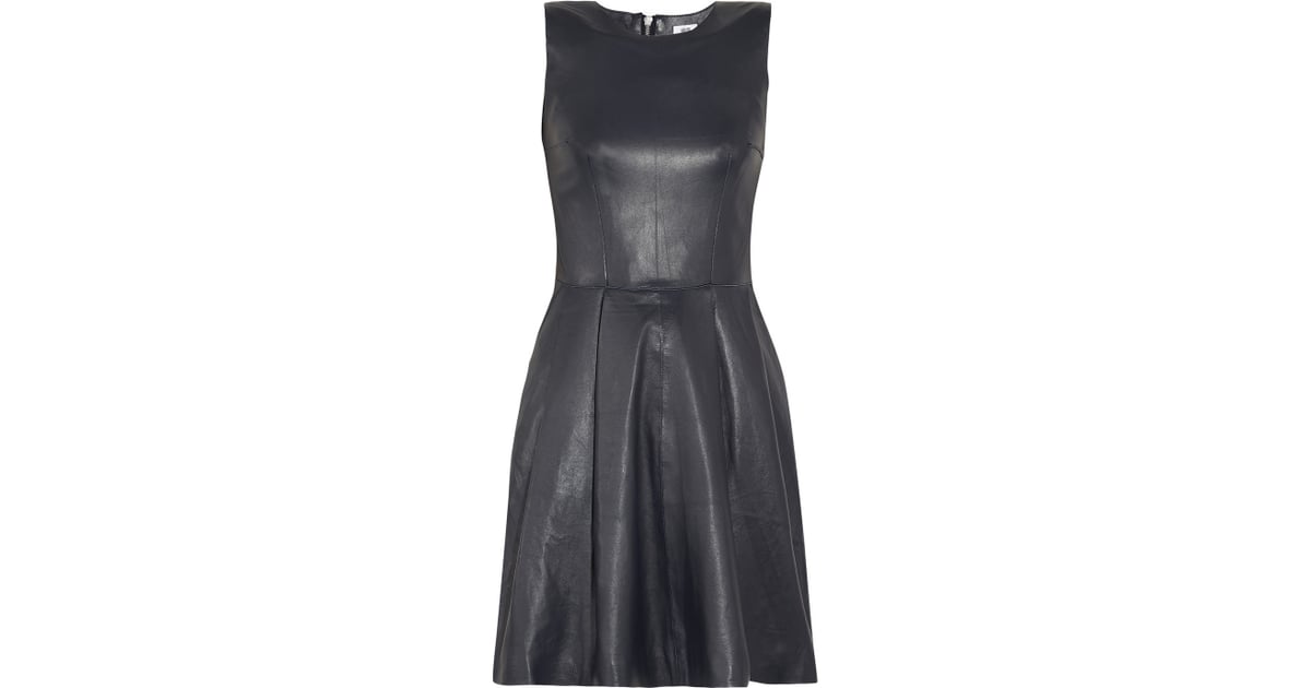 Iris & Ink Pleated Black Leather Dress ($182, originally $455) | The ...