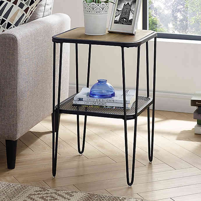Forest Gate Urban Industrial Side Table With Hairpin Legs