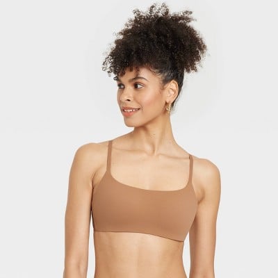 Auden Luxury Collection Bonded Microfiber Padded Scoop Bralette