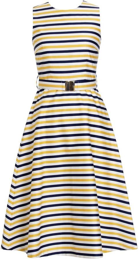 Emily Lovelock Striped Cotton Dress