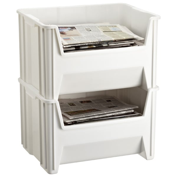 White Stackable Recycle Bin