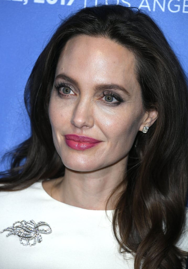 Angelina Jolie White Dress Oct. 2017