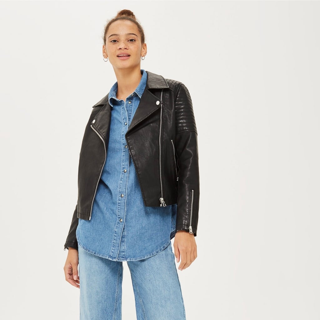 Nordstrom Anniversary Sale Topshop Leather Jacket 2018 | POPSUGAR Fashion