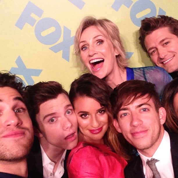 She popped into a photo booth with her Glee castmates in May 2013.
Source: Instagram user msleamichele