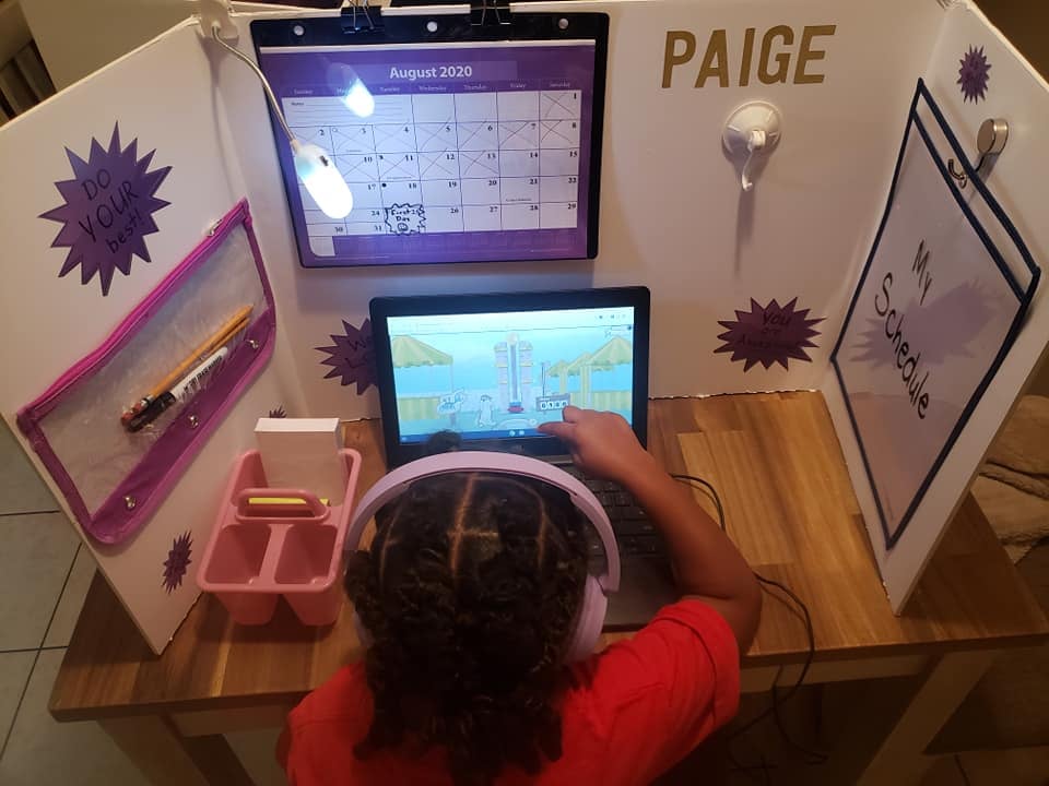 Hack For Giving Kids Dedicated Space While Learning at Home